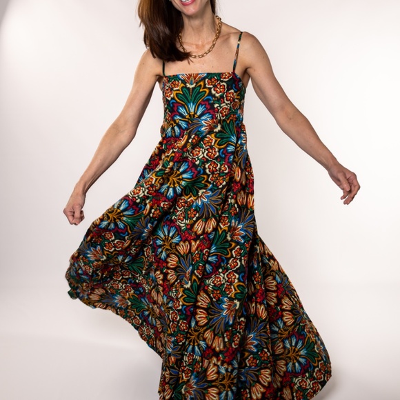 NWT Black Multi-Color Maxi Dress - Picture 2 of 5